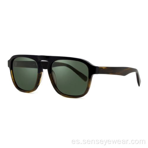 Gafas de sol de lentes de sol de acetato polarizado para hombres